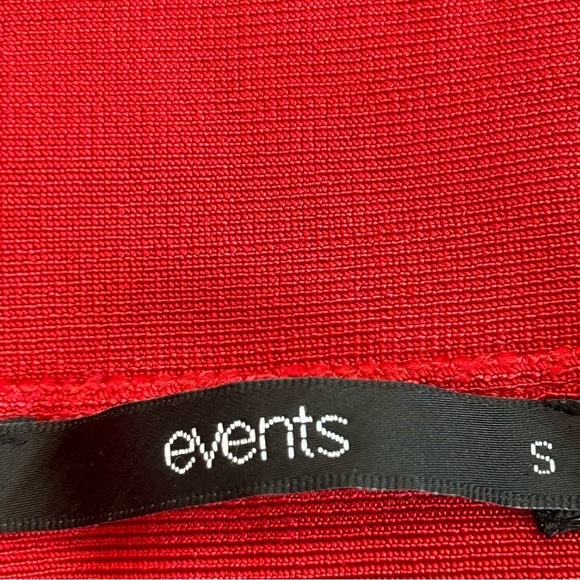 EVENTS Red mini bandage skirt Sz S - Picture 4 of 10